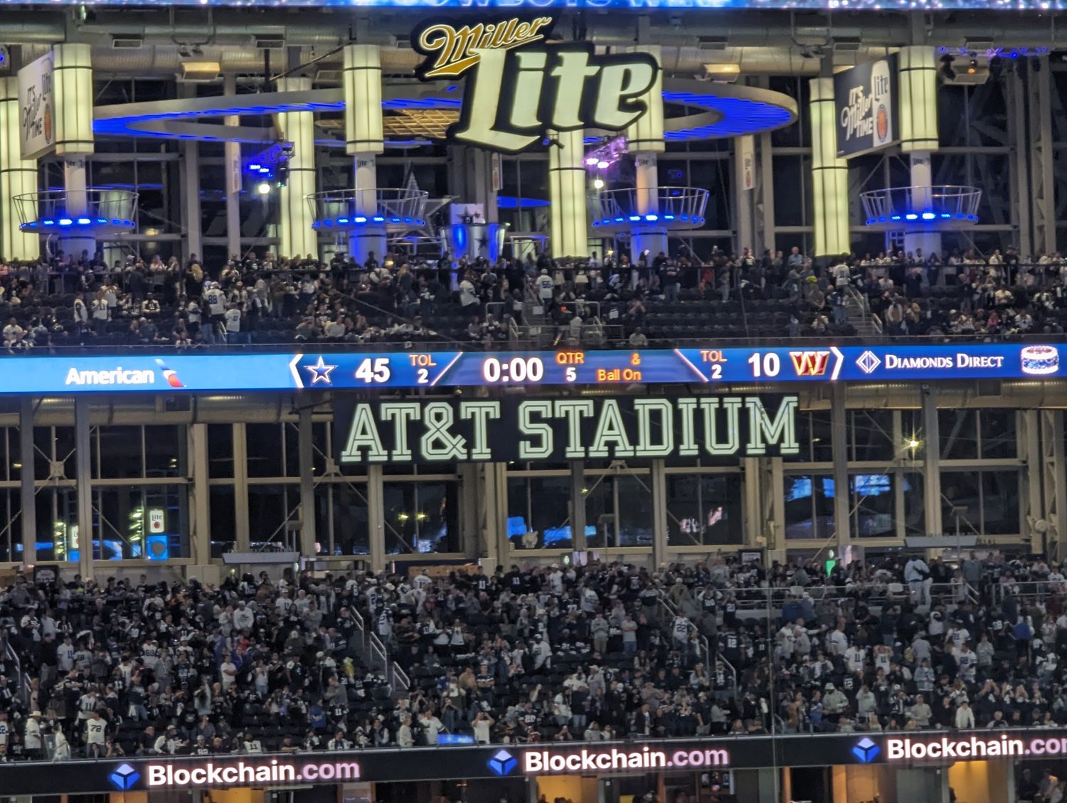 Der Spielstand am Ende: Cowboys 45, Commanders 10